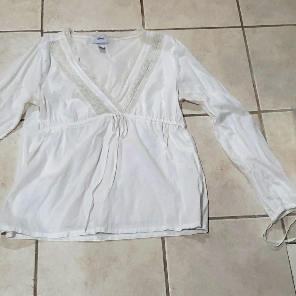White lace Boho blouse